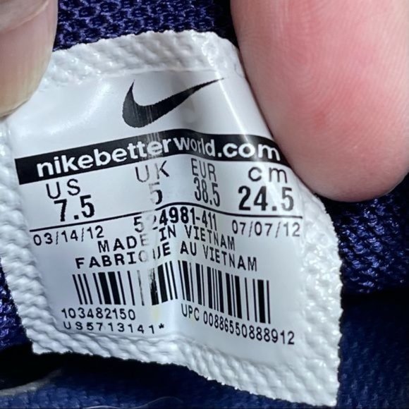 Nike Air Zoom Pegasus Purple Running Shoes Women's Size 7.5 - Picture 6 of 8